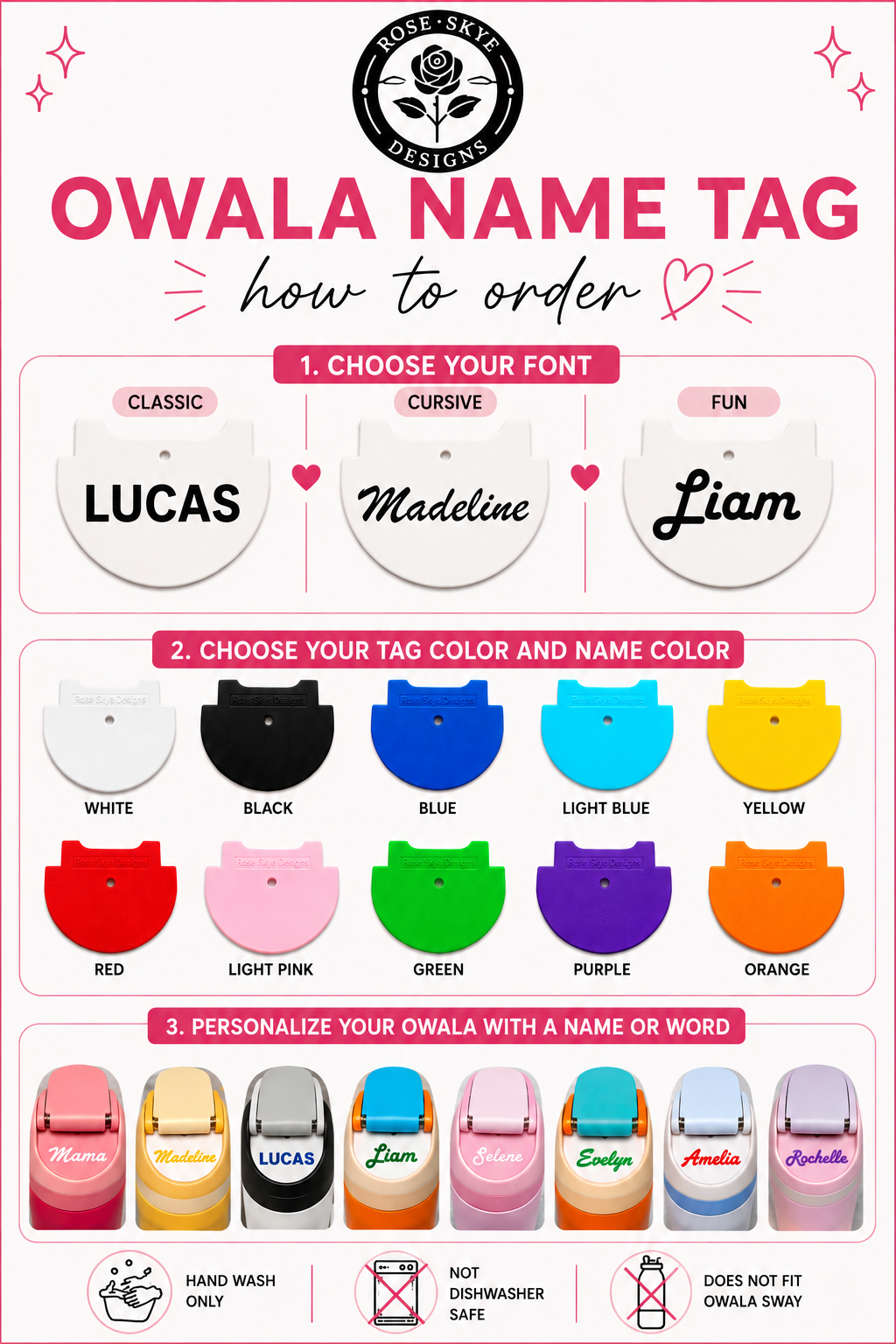 Custom Owala Name Plate
