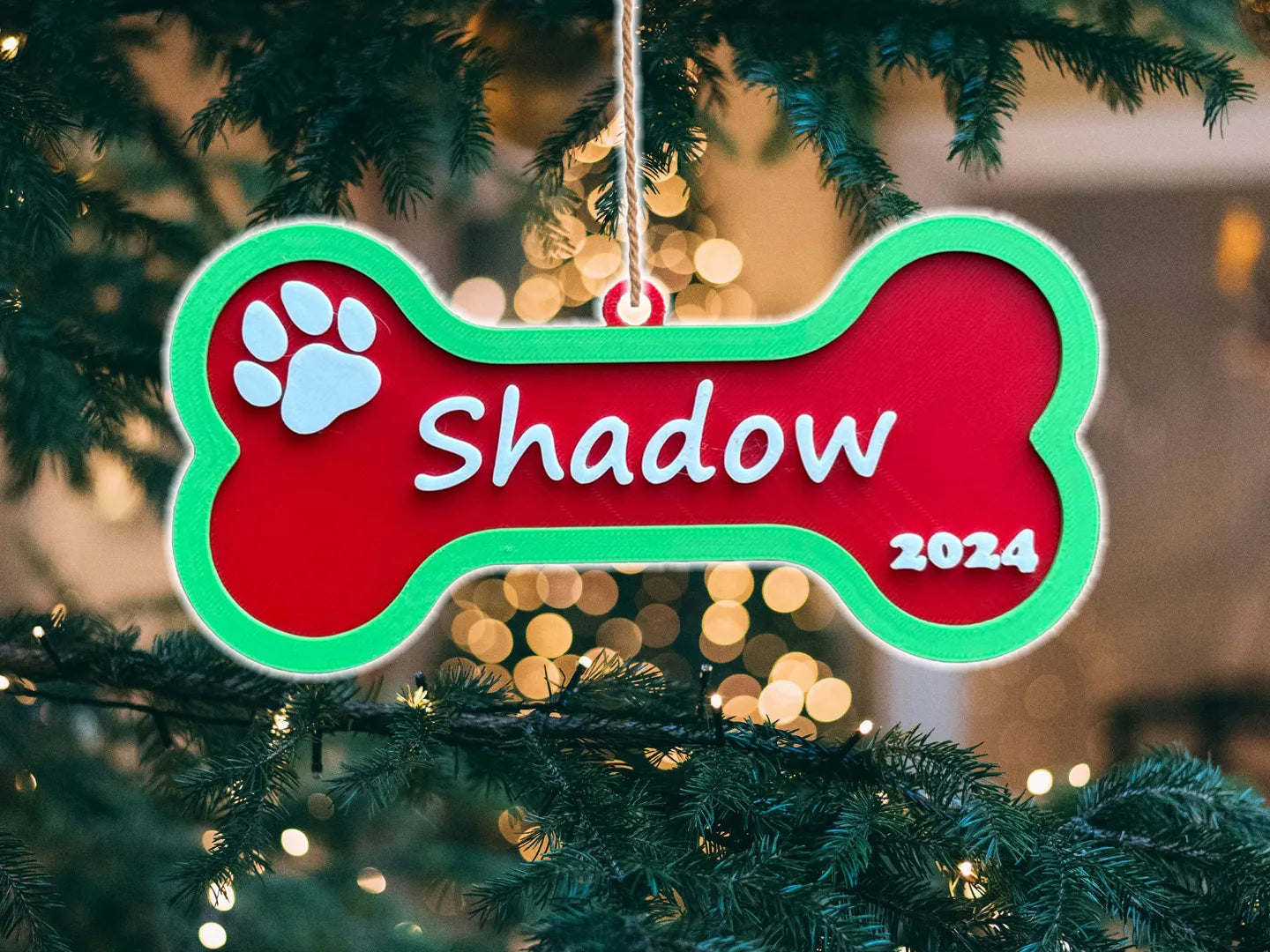 Personalized Dog Bone Ornament