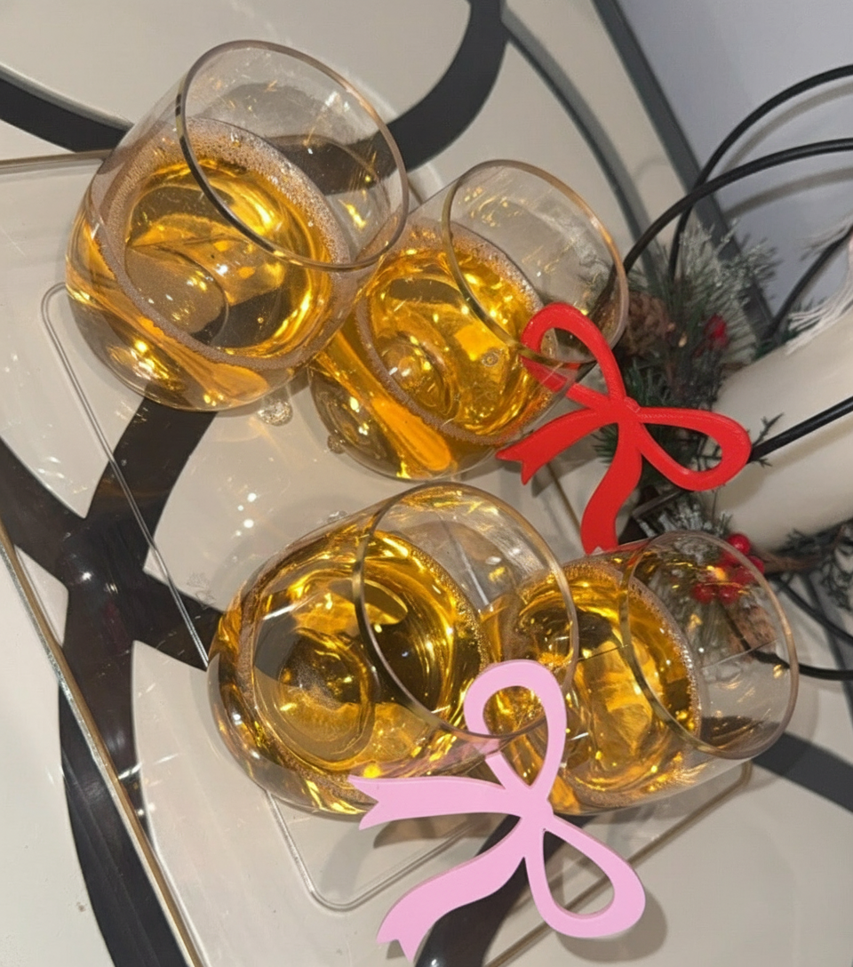 Personalized Bow Drink Tag