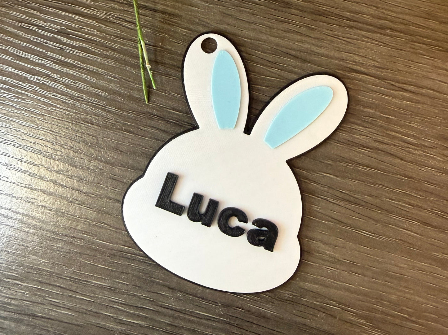 Personalized Easter Basket Tag - Bunny Head