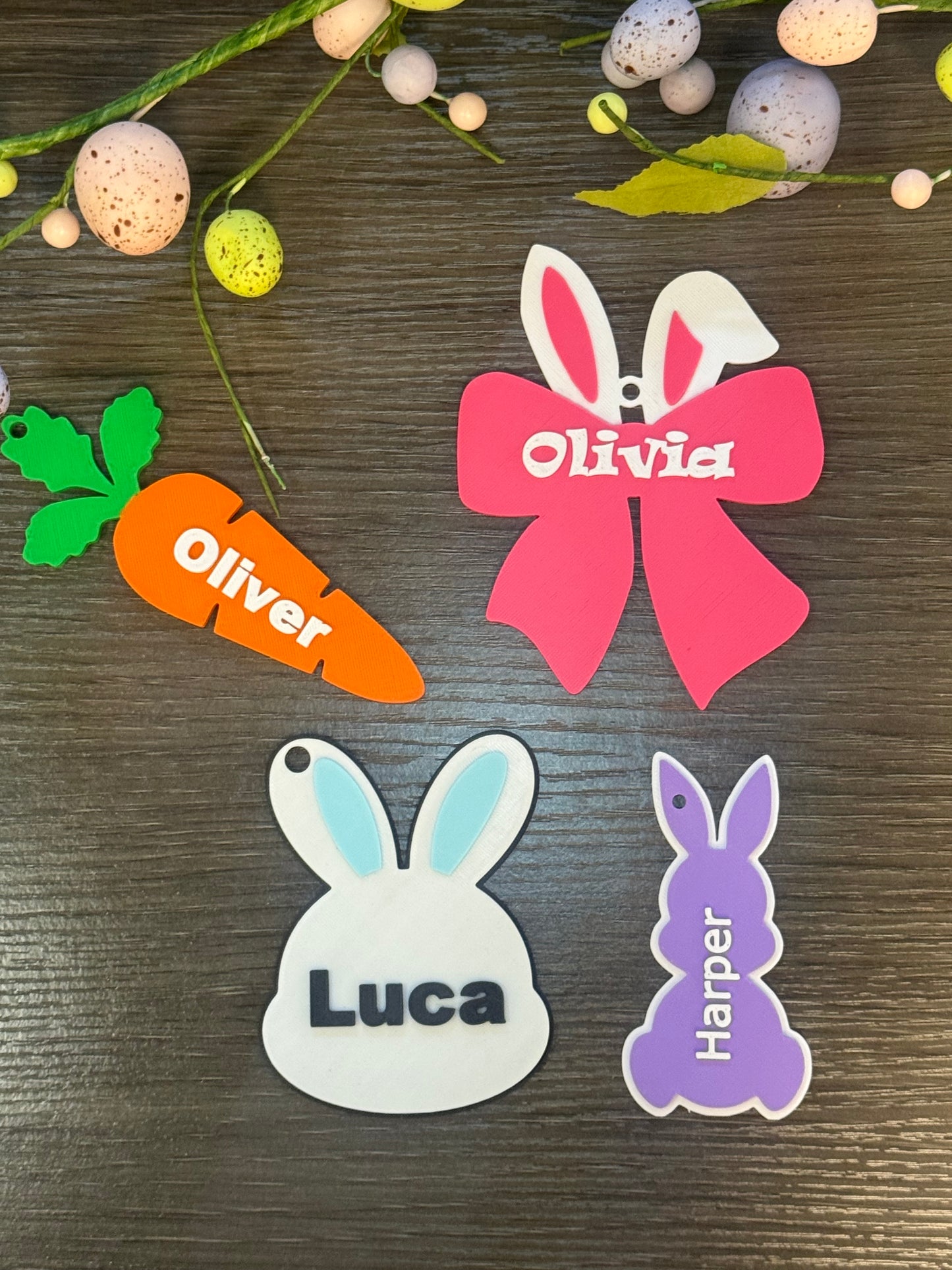 Personalized Easter Basket Tag - Carrot