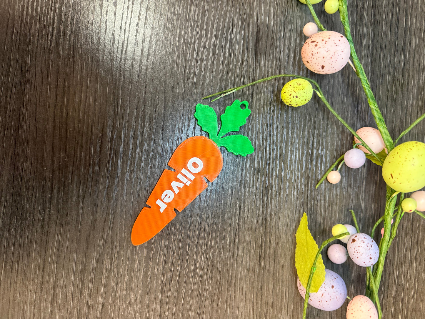 Personalized Easter Basket Tag - Carrot