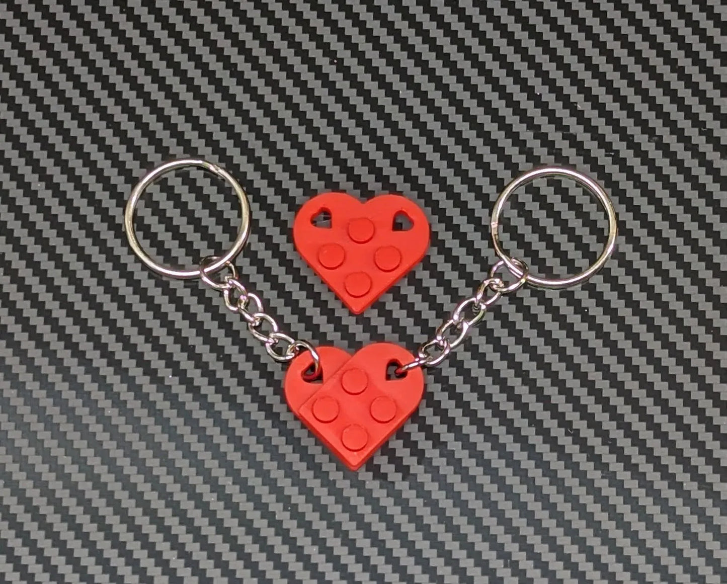 Heart Puzzle Keychain Set
