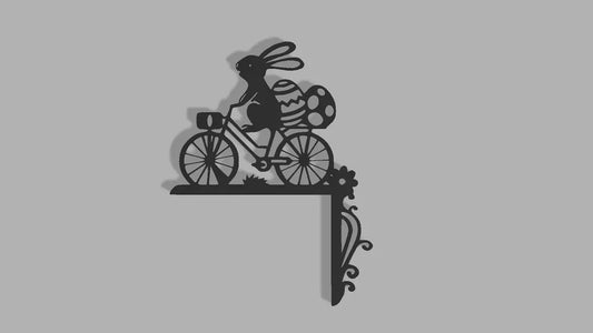 Easter Bunny Door Corner - Bicycle