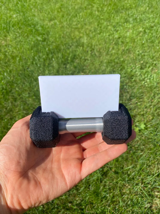 Dumbbell Business Card Holder