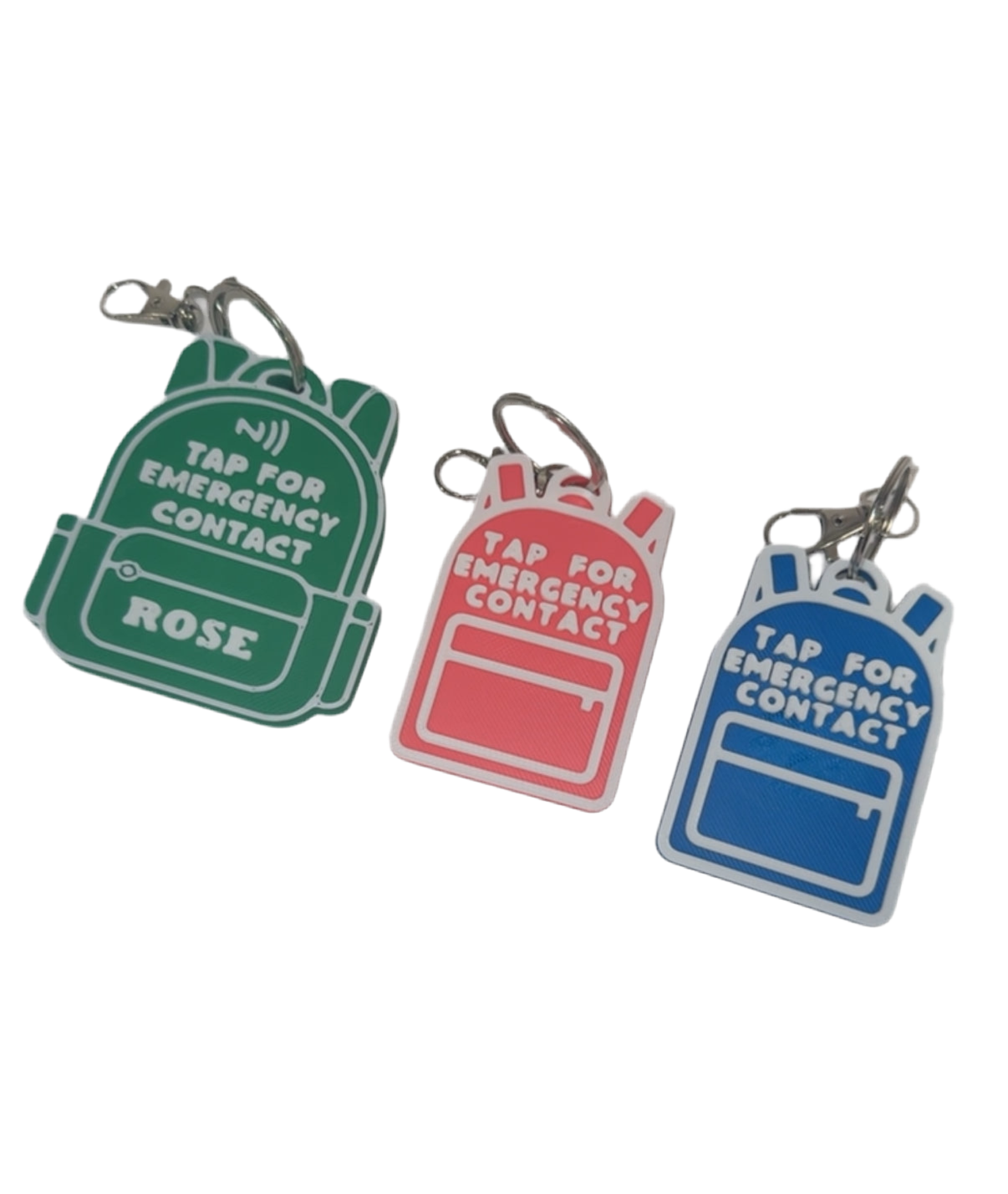 Digital Emergency Contact Keychain