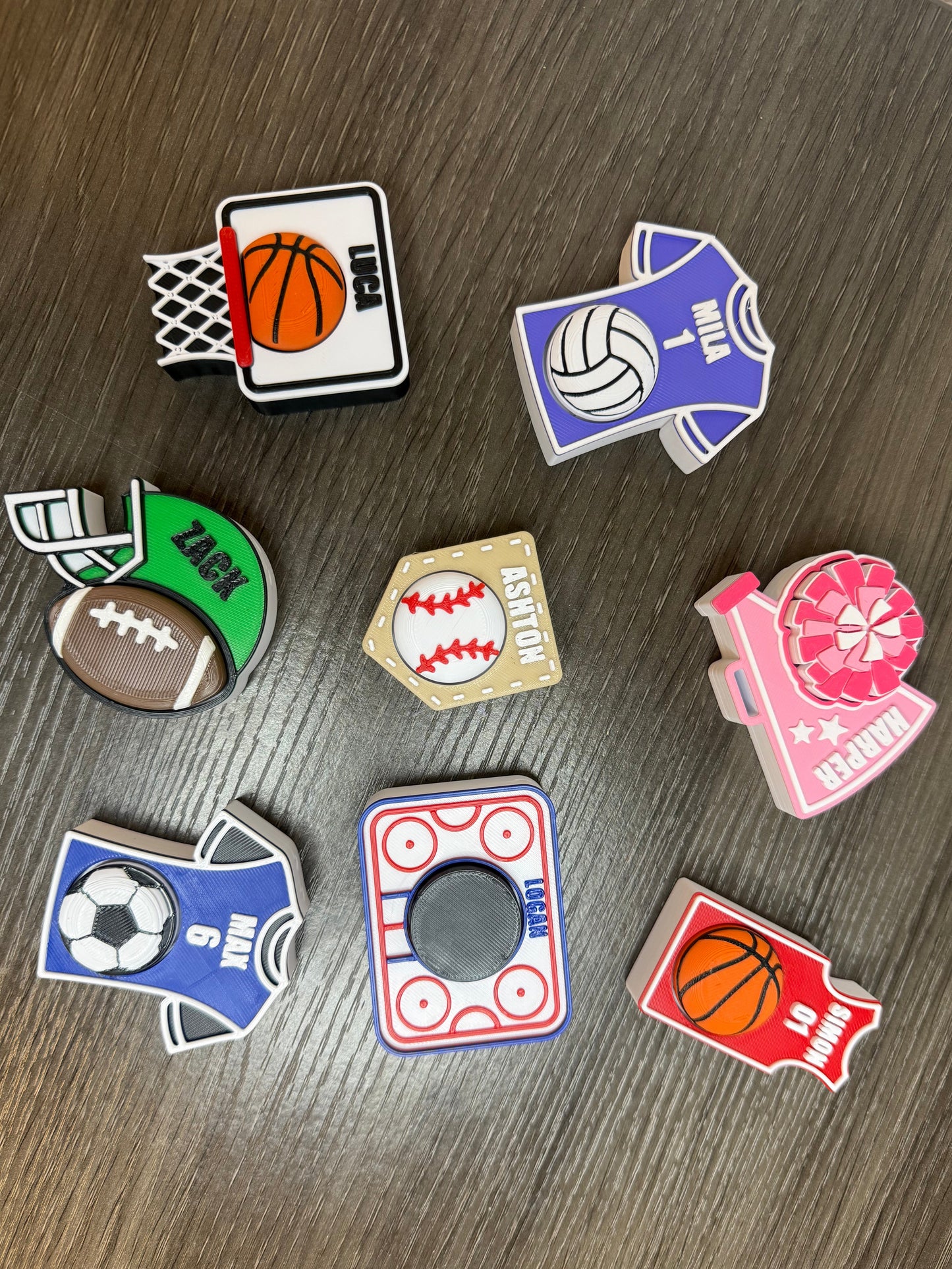 Personalized Sports Fidget Clicker
