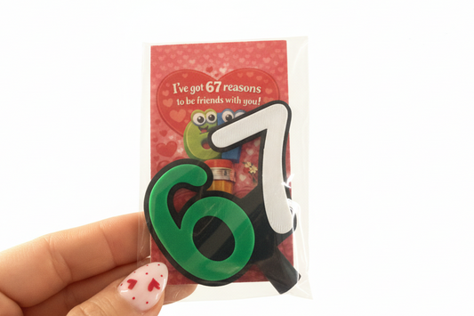 67 Valentine Pencil Holder – Classroom Valentine Gift (Green & White)