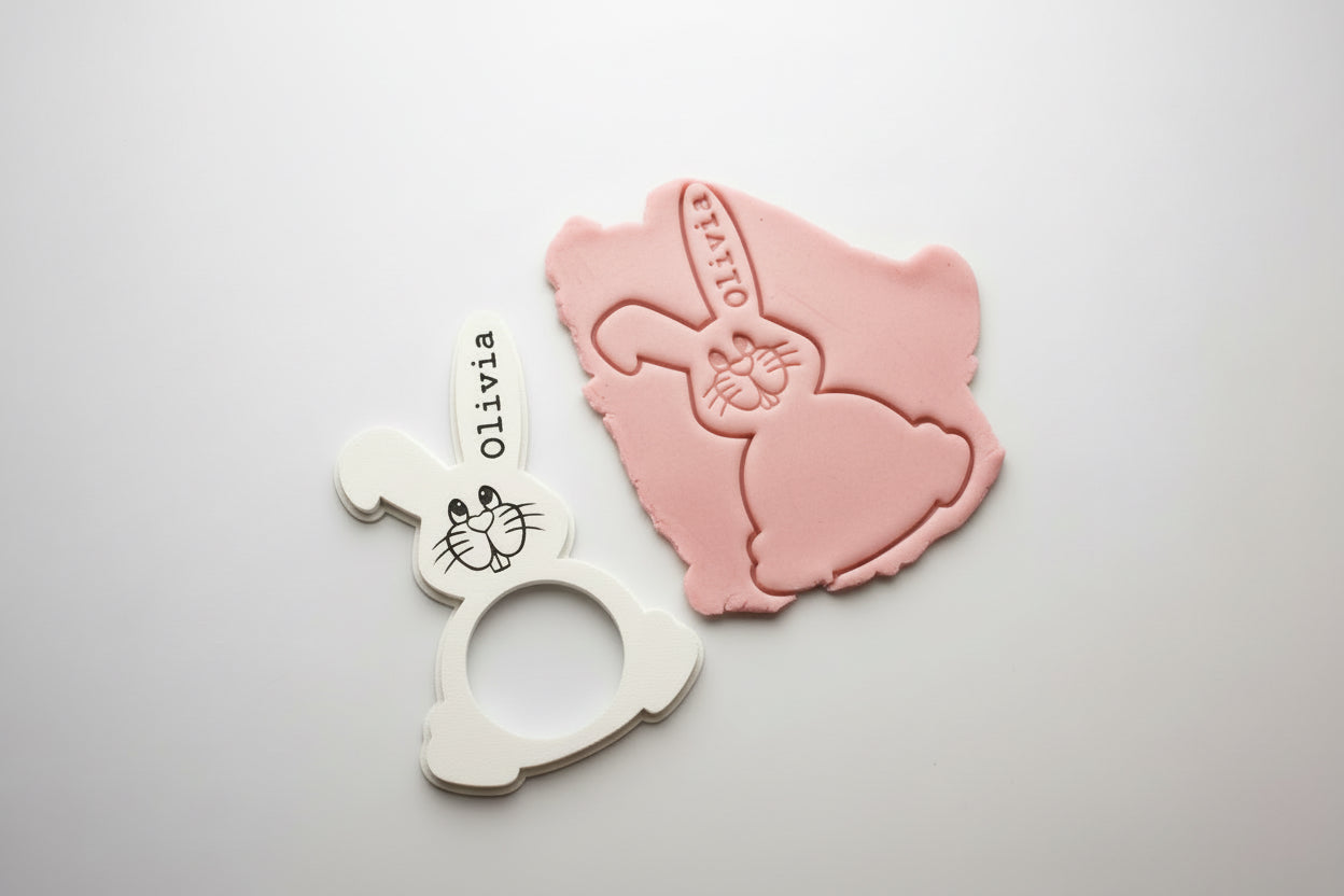 Personalized Bunny Playdoh Holder