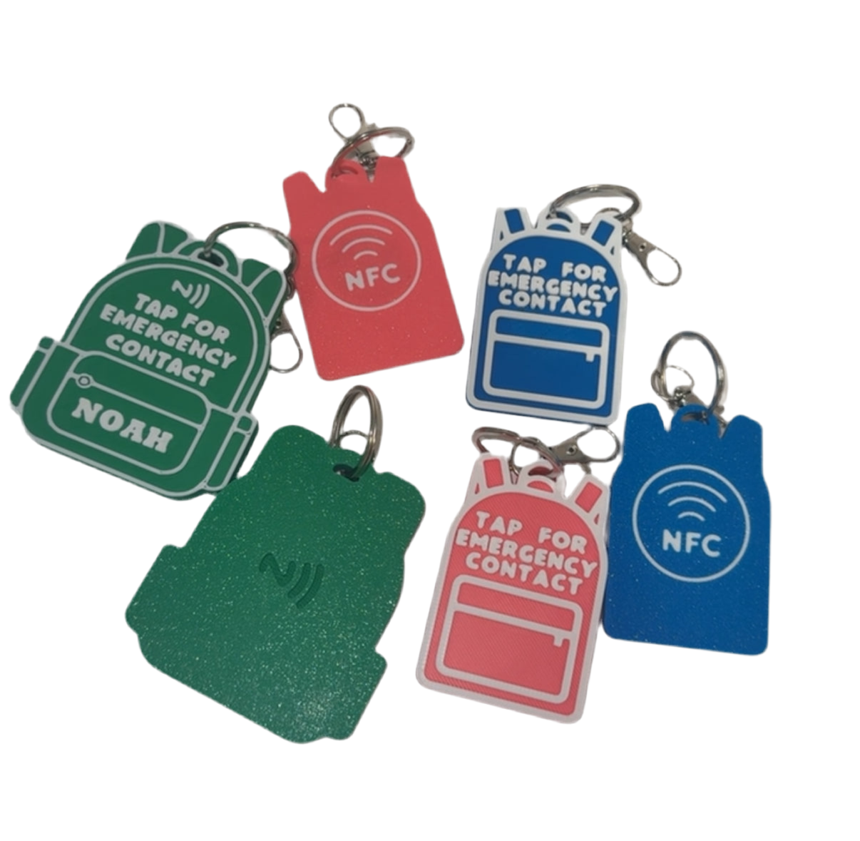 Digital Emergency Contact Keychain