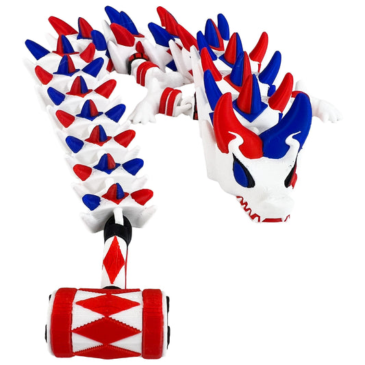Girl Jester Dragon - Navy/Red