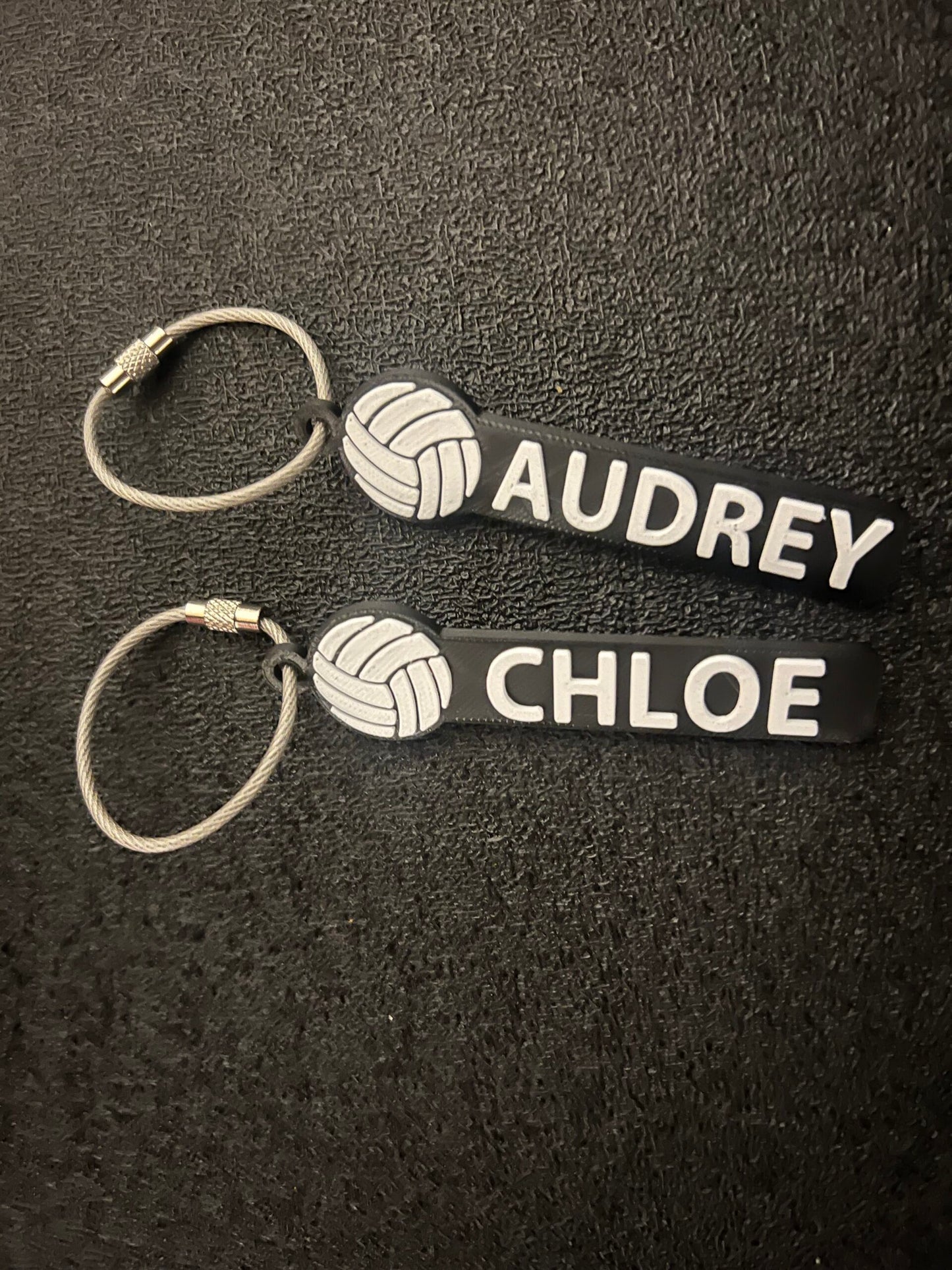 Personalized Volleyball Keychain