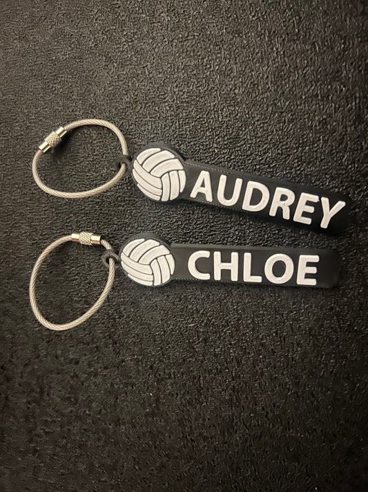 Personalized Volleyball Keychain