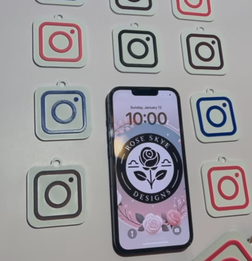Wireless Business Keychain - Instagram Logo