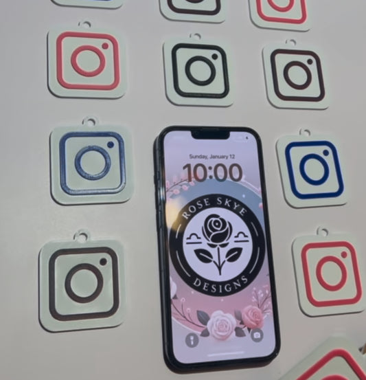 Wireless Business Keychain - Instagram Logo