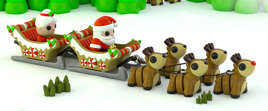 Santa and Reindeer Set