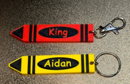 Personalized Crayon Keychains