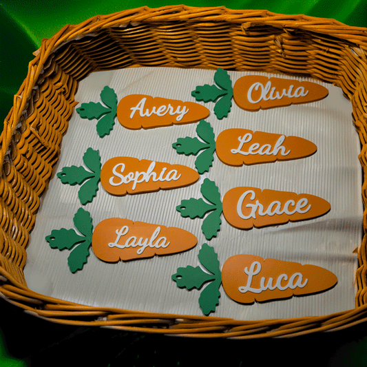 Easter Carrot Name Tags