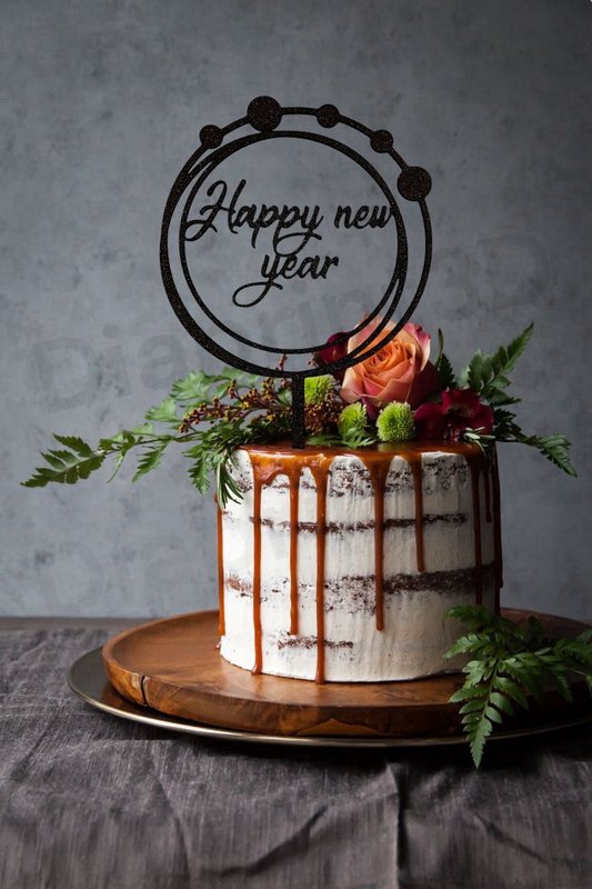 Happy New Year Cake Topper